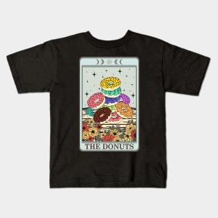 Funny food tarot card, donuts Kids T-Shirt